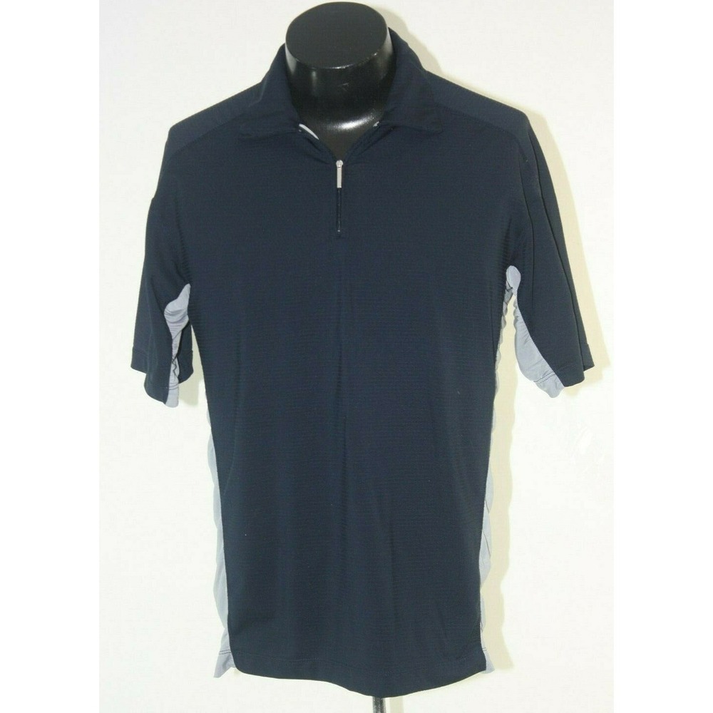 Nike Golf Polo Shirt Men's Small Blue Sphere React 1/4 Zip Short Sleeve